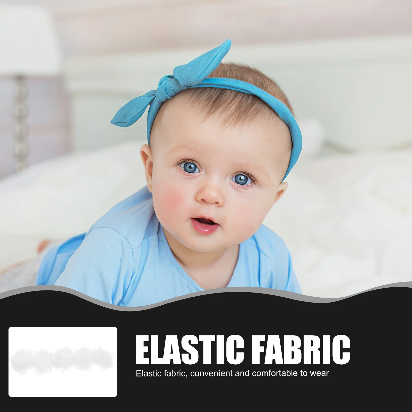 

2pcs Girls Headwear Head Flower Hair Band Newborn Baby Elastic Soft Comfortable Kids Party Wedding Gift Accessory White