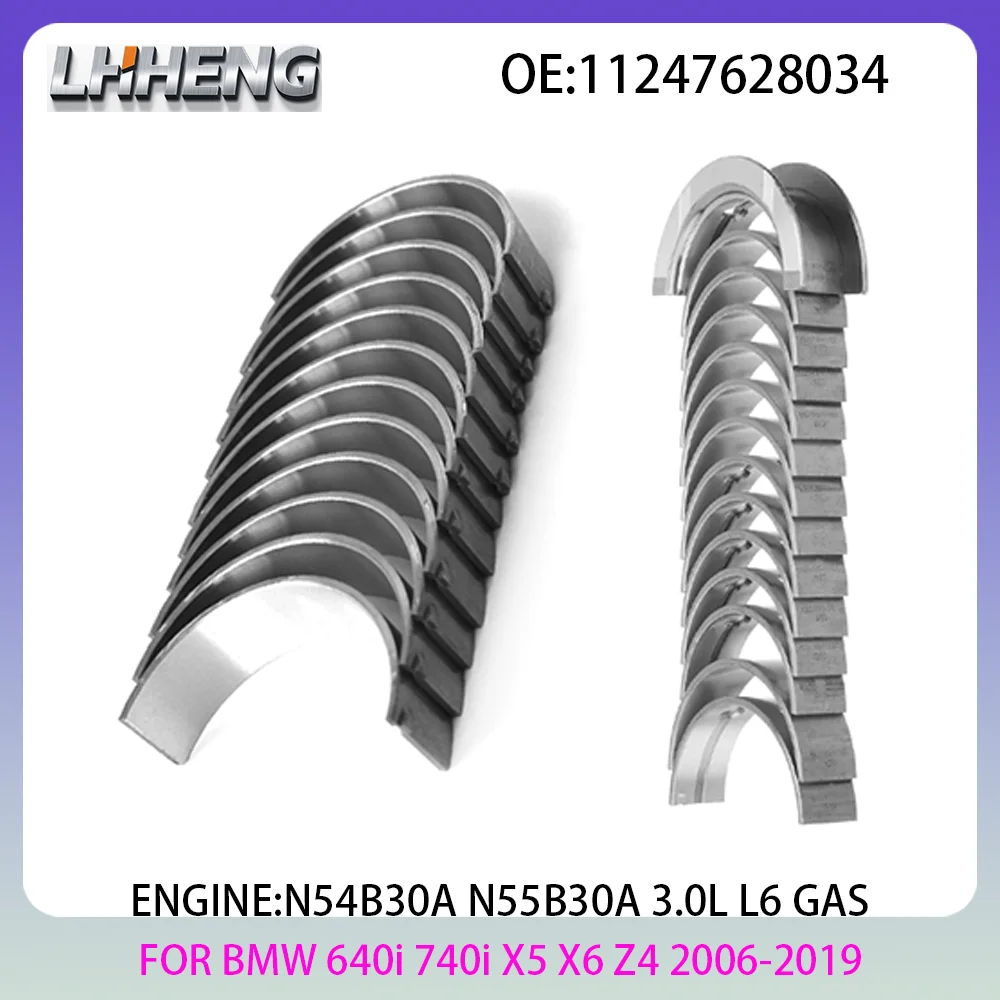 N54 N55 Engine Main & Rod Bearings Kit FOR BMW 1 2 3 435i 535i 640i 740i X1 X3 X4 X5 X6 Z4 3.0L 3.0 L T L6 GAS 06-19 11247628035