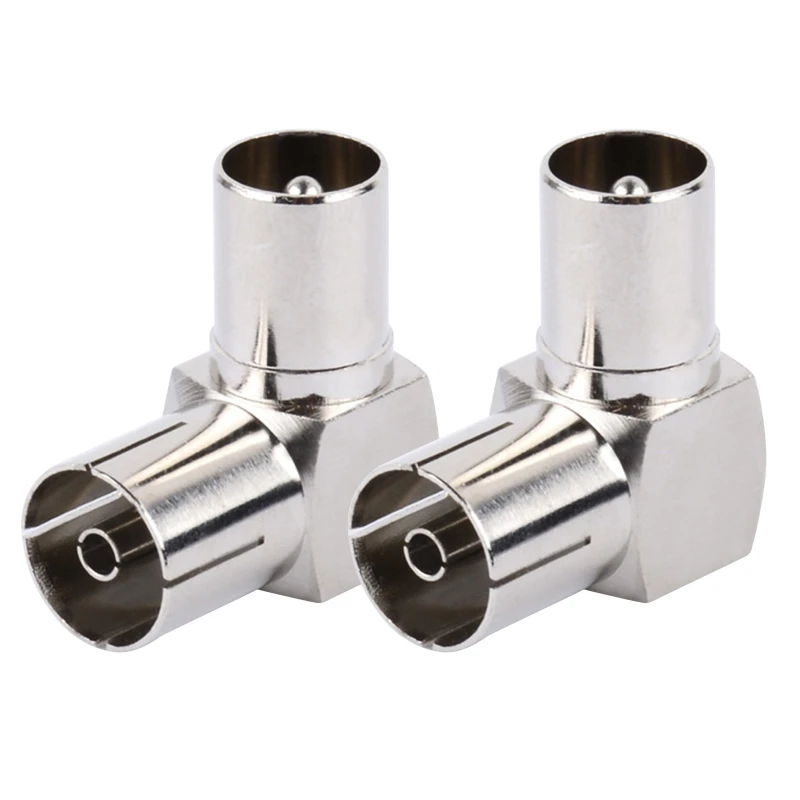 2 stücke f-Typ zu TV IEC 90-Grad-Stecker & Buchse HF-Koaxial adapter Adapter TV-Koaxial antennen anschluss – Detail 9