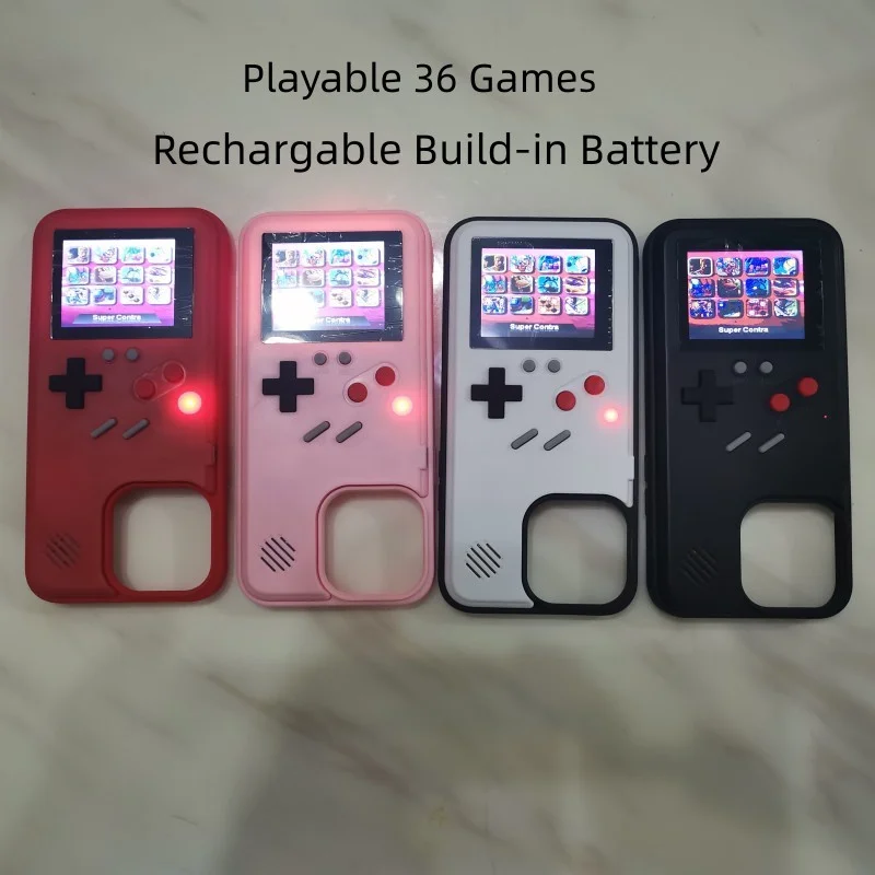 

Playable 3D Video Gameboy Phone Case For iPhone 15 Pro Max Retro Game Shockproof Protection Cover For iPhone 14 Pro Max Shell