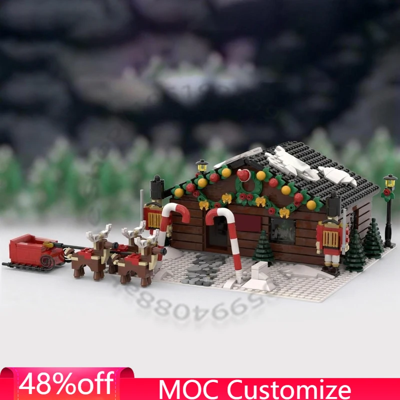 

1212 PCS Cupid Arrow Santa's Grotto MOC Customize Modular Building Block Simple Brick Technology Kids DIY Boy Assembly Toy Gift