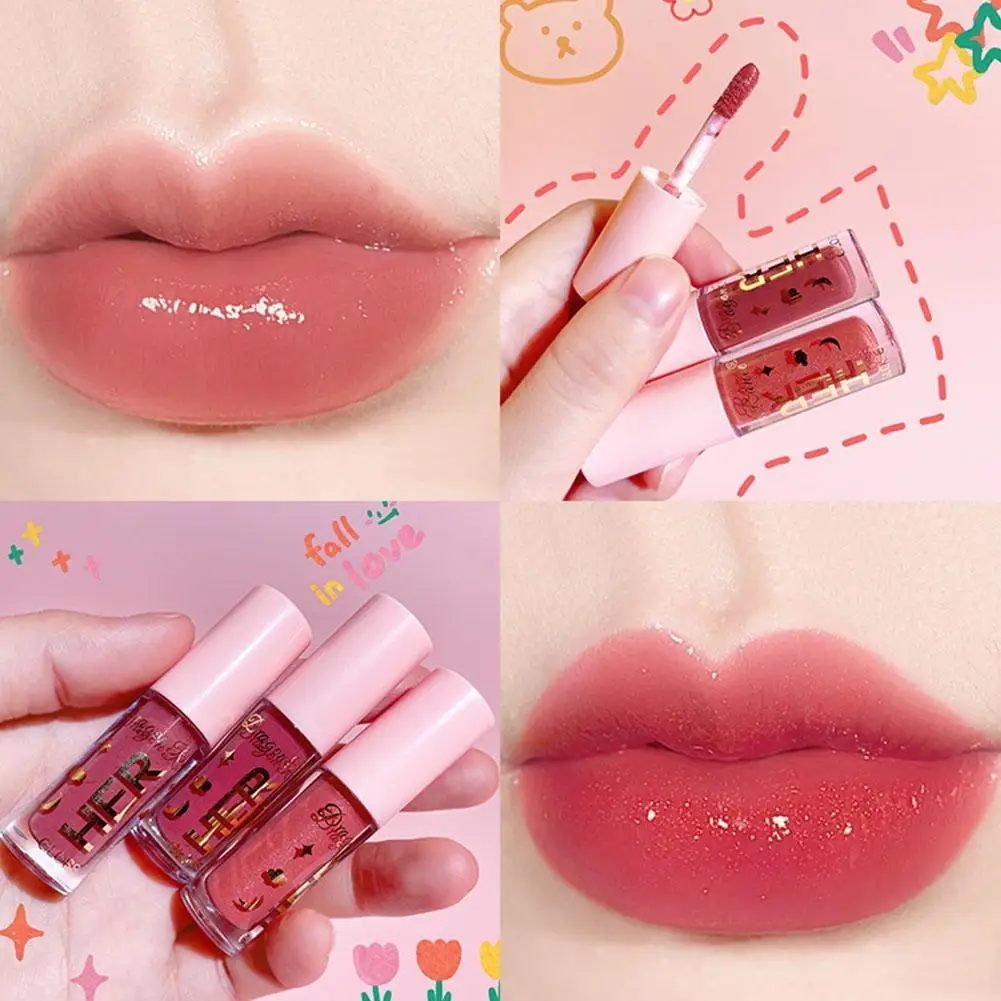 8 Colors Lip Gloss Moisturizing Sexy Lipstick Waterproof Non-stick Lasting Shiny Lip Gloss Lip Tint Makeup Lip Glaze Cosmetics