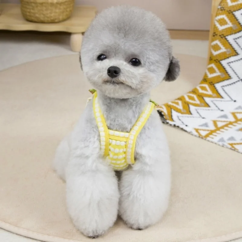 Chaleco bandolera rayas para perros y gatos – Ropa verano suave - imagen 4