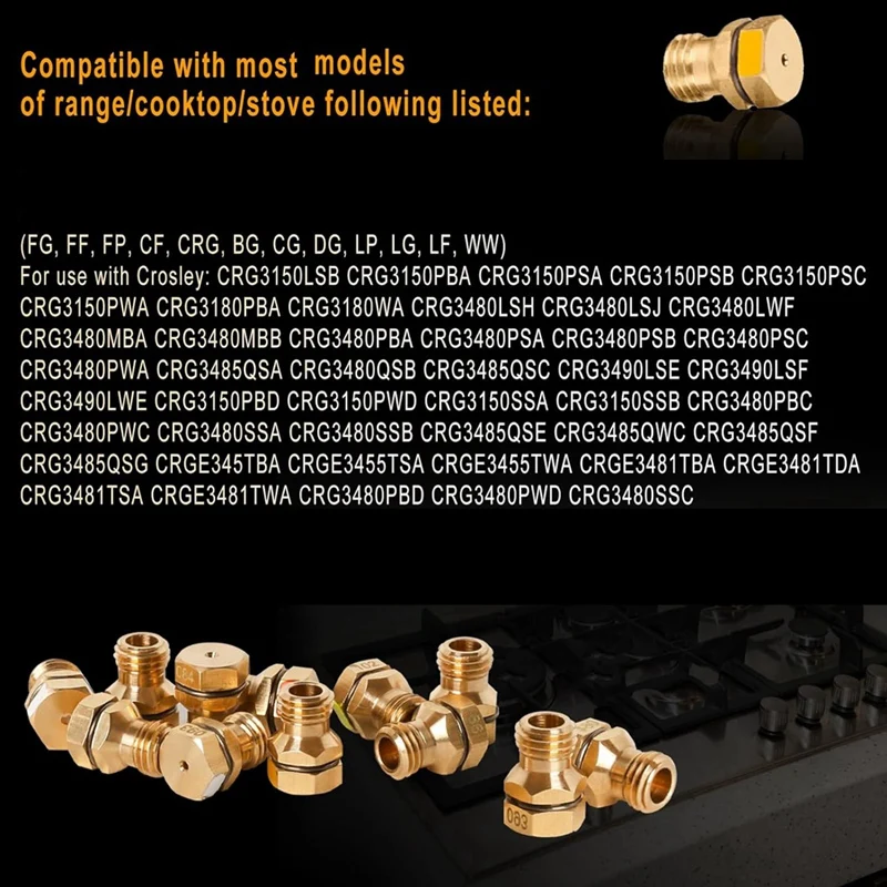 Комплект для преобразования GRLP4 LP, пропановый отверстие, комплект для преобразования газа в пропан, латунь, для ассортимента Frigidaire Kenmore Electrolux