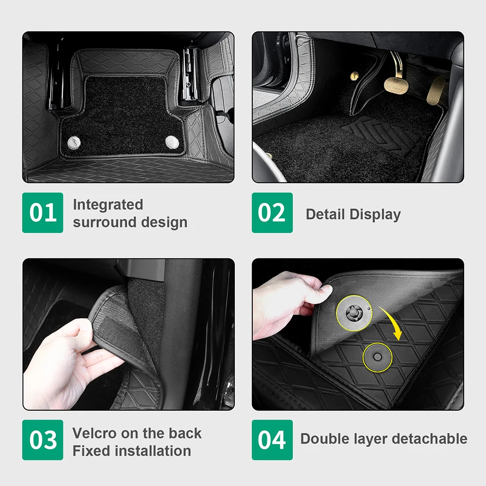 Auto Matten Voet Vloermatten Voor Mini Cooper Elektrische J01 Ev E Se 2024 2025 Tapijt Anti-Slip Geen Eigenaardige Pad Interieur Accessoires