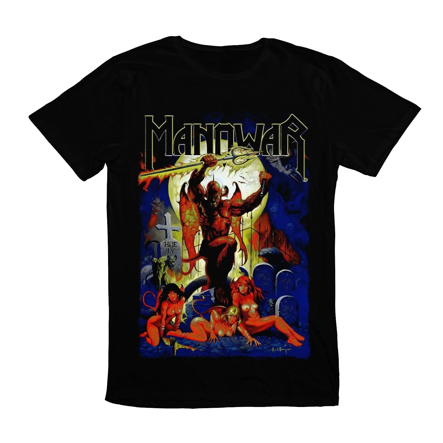 2024  Men Iron Darth Maul Starwar Heavy Metal Rock Music Band TeeT-Shirt Casual Rock Band Harajuku High Street Hip-hop Tee