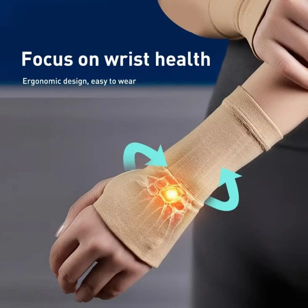 Polyurethane Fibre Wrist Protector Bands Breathable Elastic Wrist Brace Sweat-absorbing Anti Sprain Wristband Fatigue Relieve