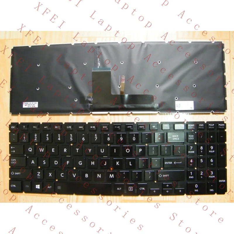 Teclado retroiluminado en inglés estadounidense para Toshiba Satellite Radius P55W-B5112 P55W-B5220 P55W-B5318