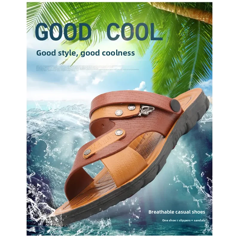 

Men Garden Slippers Wear Resistant Waterproof Sole Anti Slip Slides Practical Footwear for Yard Work Outdoor Activities