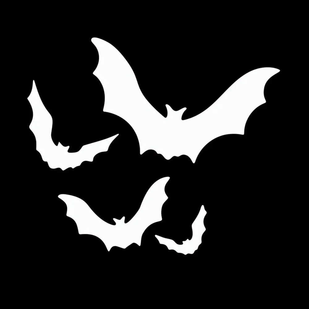 Bat Silhouette Engraved Car Sticker, Waterproof Vinyl Наклейка на авто, Auto Styling Decal, Weatherproof, Scratch Cover