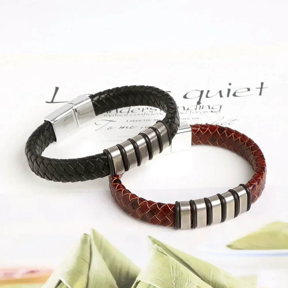 Leather Five Ring Static Eliminator Hand Winter Anti-Static Bracelet Custom Logo Chain Body Eliminates Static Electricity Gift