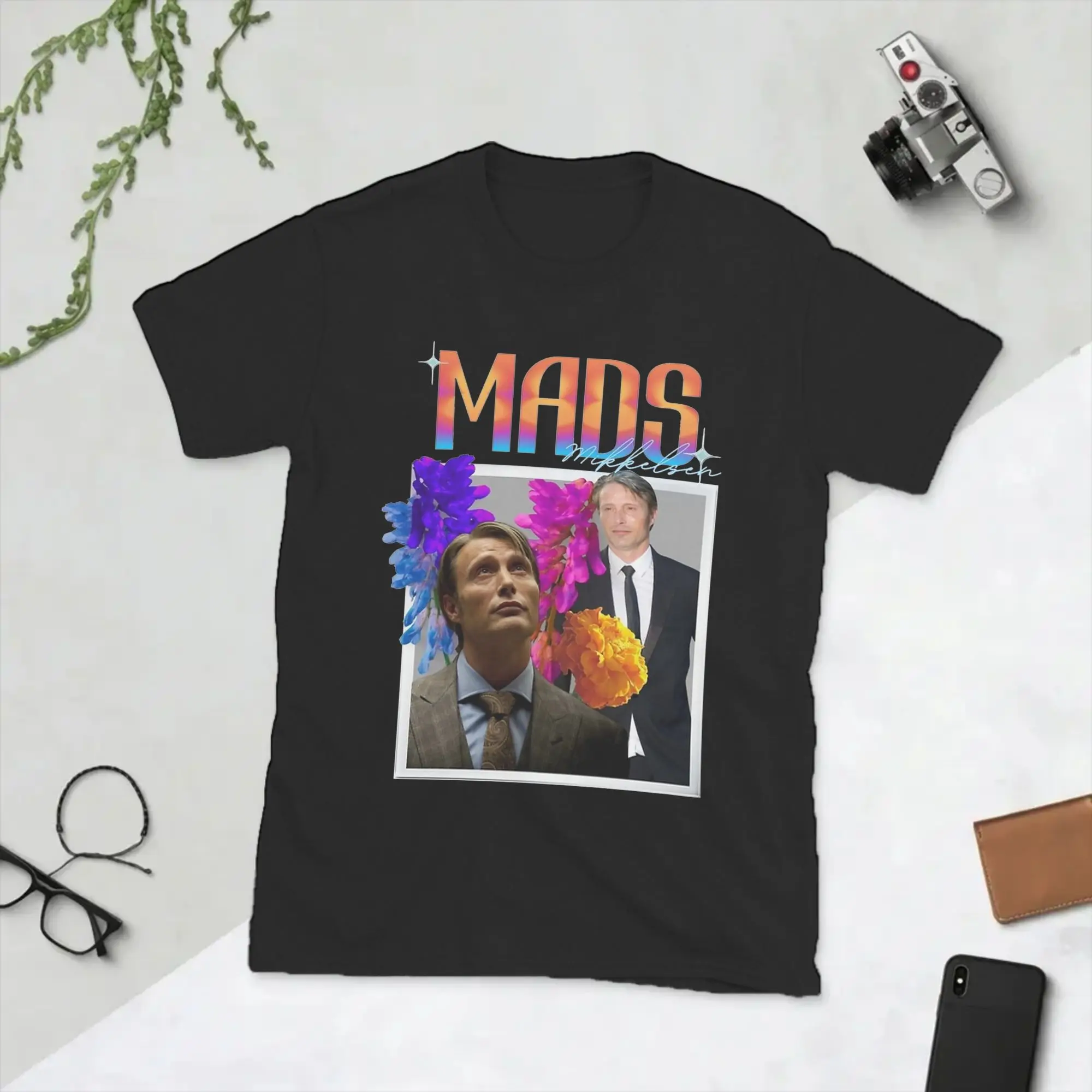 Men's T-Shirts Mads Mikkelsen Actor Funny Cotton Tees Short Sleeve  T Shirt O Neck Clothing Plus Size