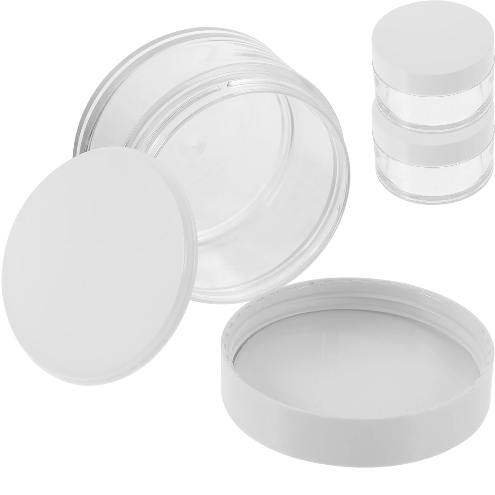 

3 Pcs 80ml Thick Bottom Jars Durable PET Travel Size Sealed Cream Containers Face Lotion Storage Toiletry Bottles Small