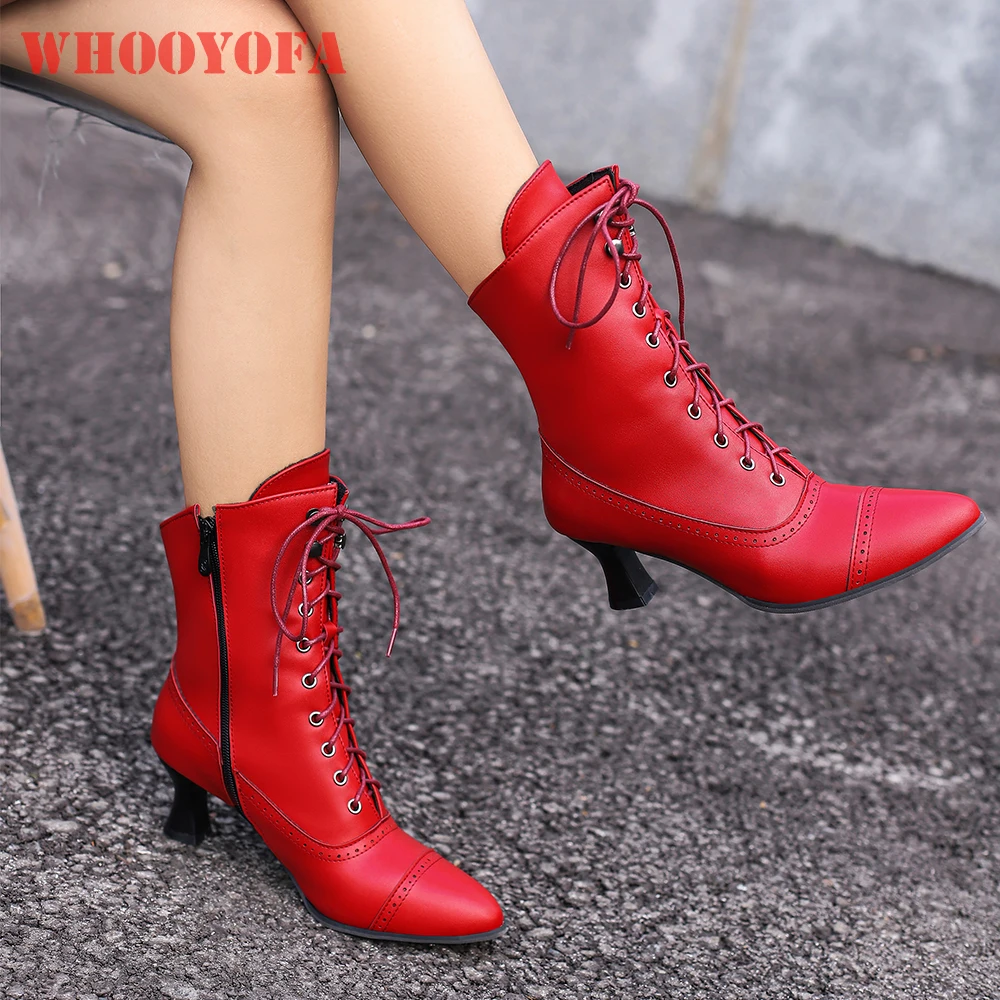 

Новые зимние женские ботильоны для взрослых, красные, синие, пикантные женские туфли на высоком тонком каблуке для вечеринок, большие размеры 11,3, 45, 46 48