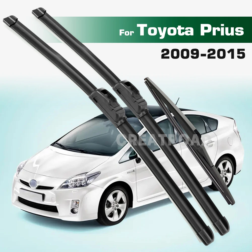 

GREATROAD Wiper LHD&RHD Front & Rear Wiper Blades Set For Toyota Prius 2009 - 2015 Windshield Windscreen Window Brushes