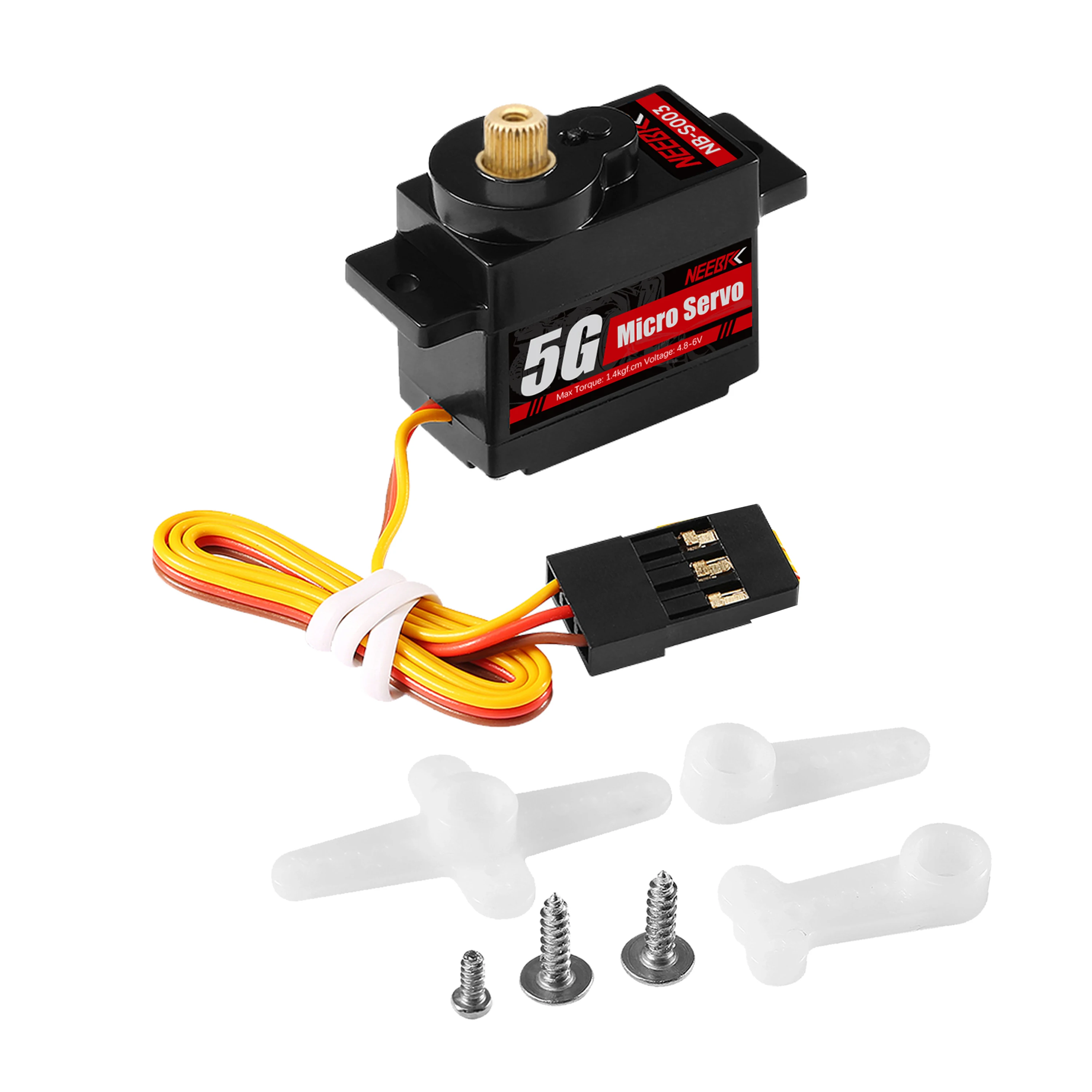 NEEBRC 5G Metal Gear 1.4kg Moment Obrotowy Wodoodporne Cyfrowe Serwo JR Plug do RC Mini Samochodów Samolotów Stałopłatowych Zabawek WLtoys k969 k989 k999