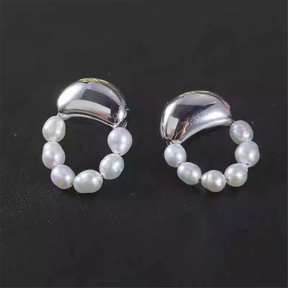 

S925 Sterling Silver Pearl Earring Settings DIY Jewelry Making Supplies Blank Earring Posts for Handcrafted Accessories No Pearl