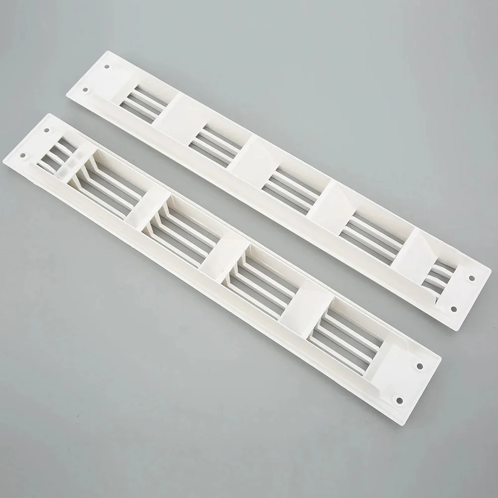 1 Pair Air Vent Ventilation Rectangle Grill Cover White For Caravan RV Grille Cover Closet Shoe Cabinet Air Conditioner