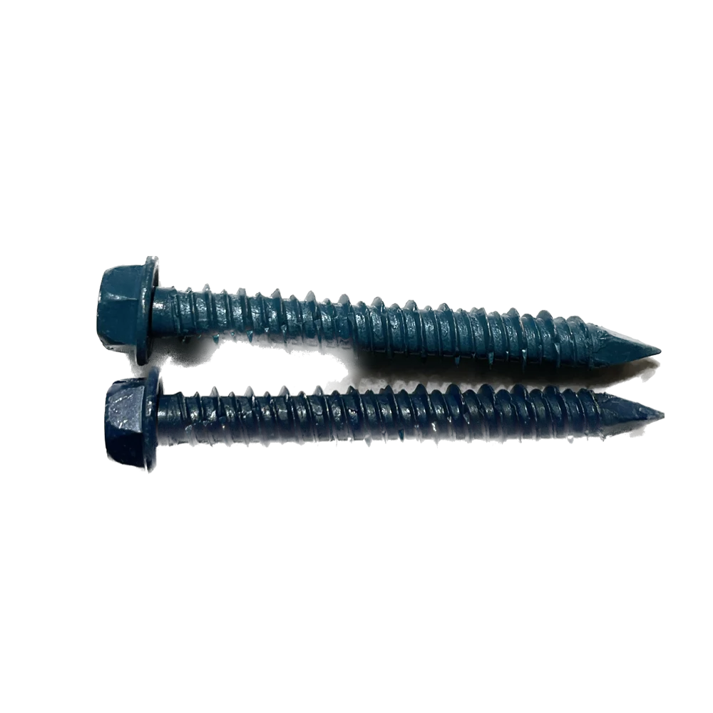 5Pcs Hex Flange Head The Whole Tooth Galvanized Self Tapping Concrete Blue Masonry Screws M6.3*50 M6.3*63 M6.3*75 Woodworking