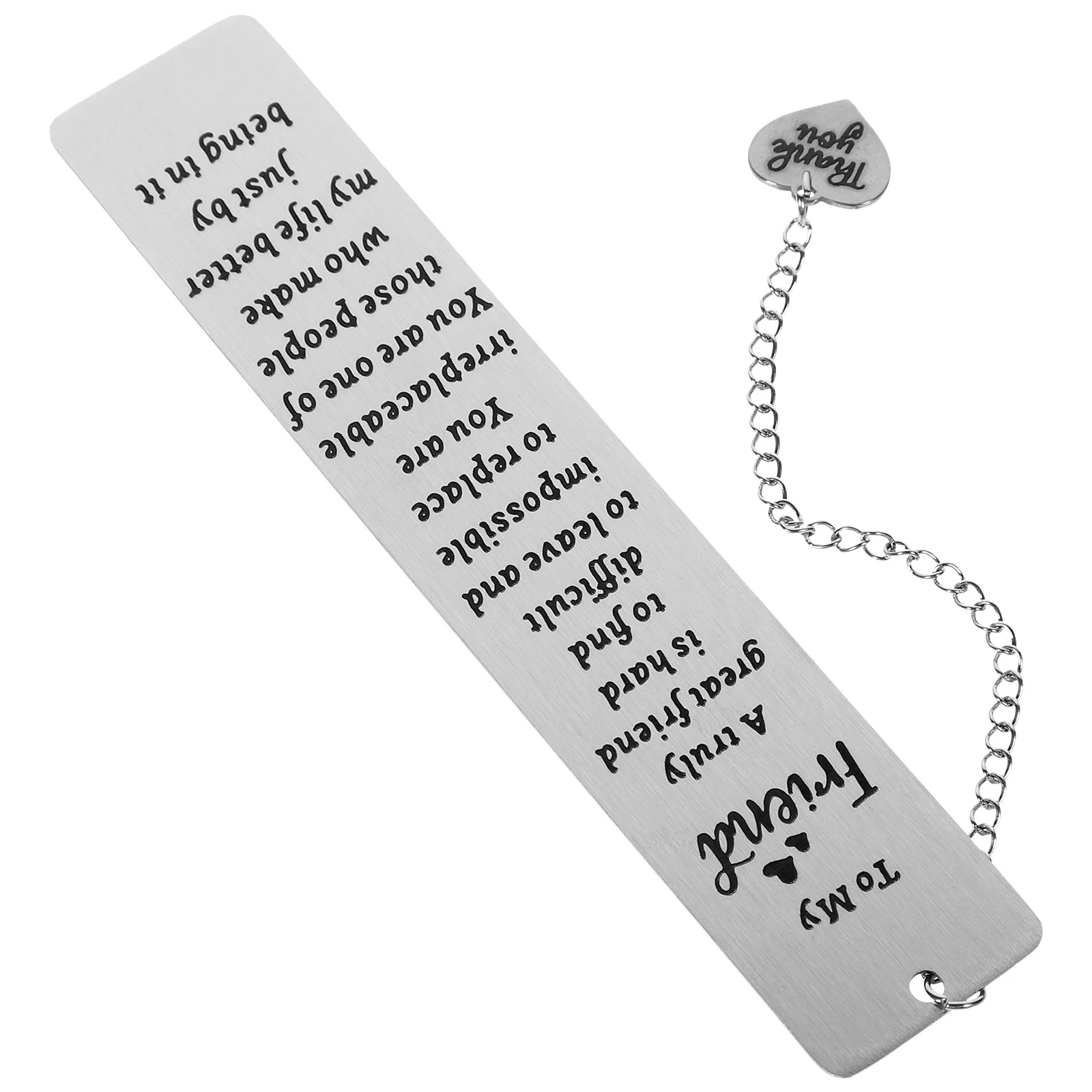 

Friend Gift Bookmark Decorative Bookmarks Metal for Lovers Gifts Read Marker Stainless Steel Adornments Student