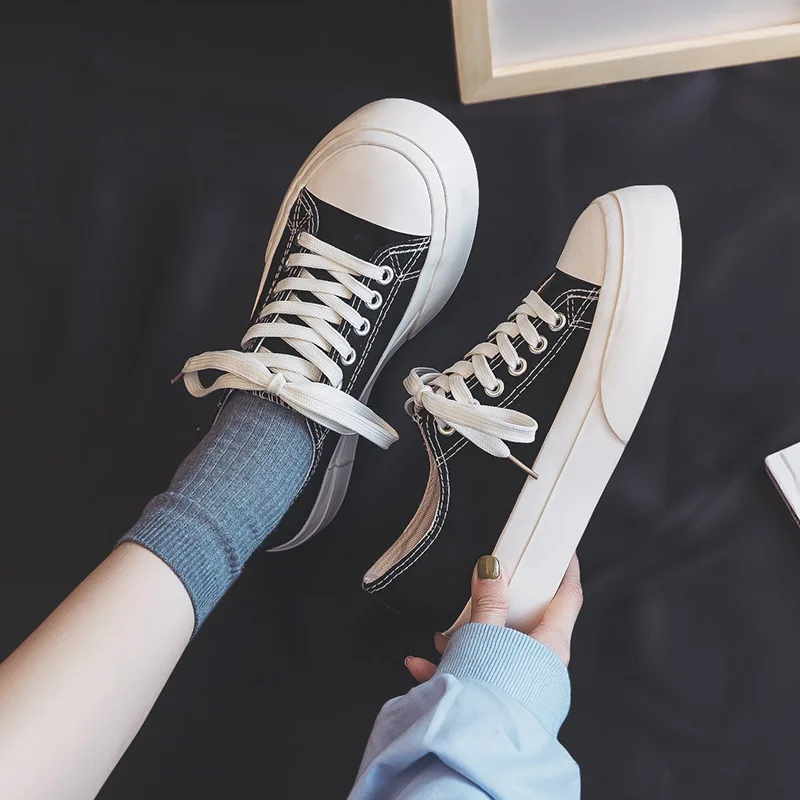 Girls Casual Canvas Shoe2026new Style Simple Versatile Soft Sole Comforta Single Shoe Women Street Commuting Sport Walking Shoe