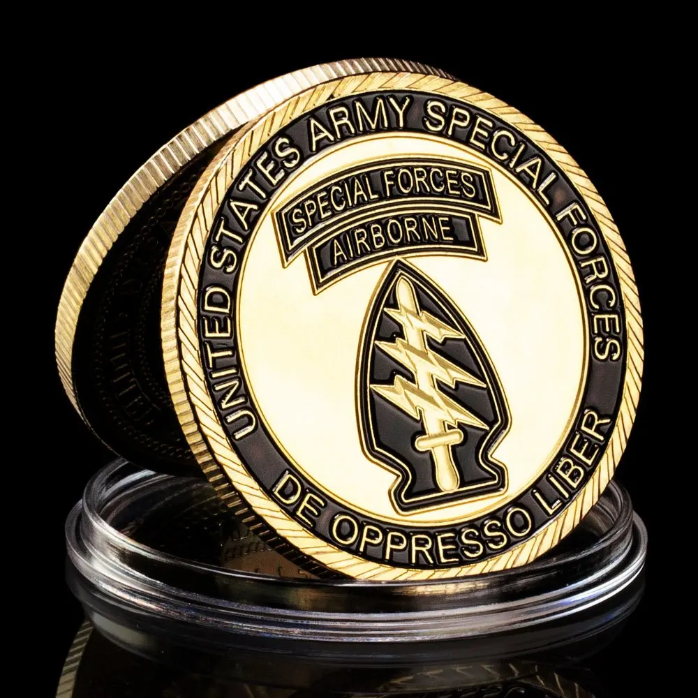 United States Army Special Forces Souvenir Golden Plated Department of The Army 1PCS Commemorative Coin Challenge Coin