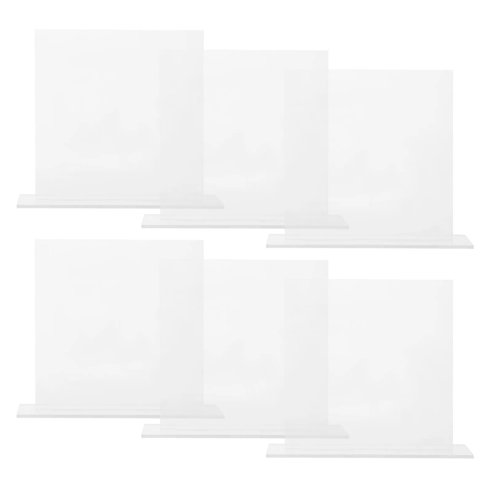 

6pcs Table Number Signs Square Table Number Signs Blank Seat Cards Wedding Decor Reusable Labels Banquet Supplies
