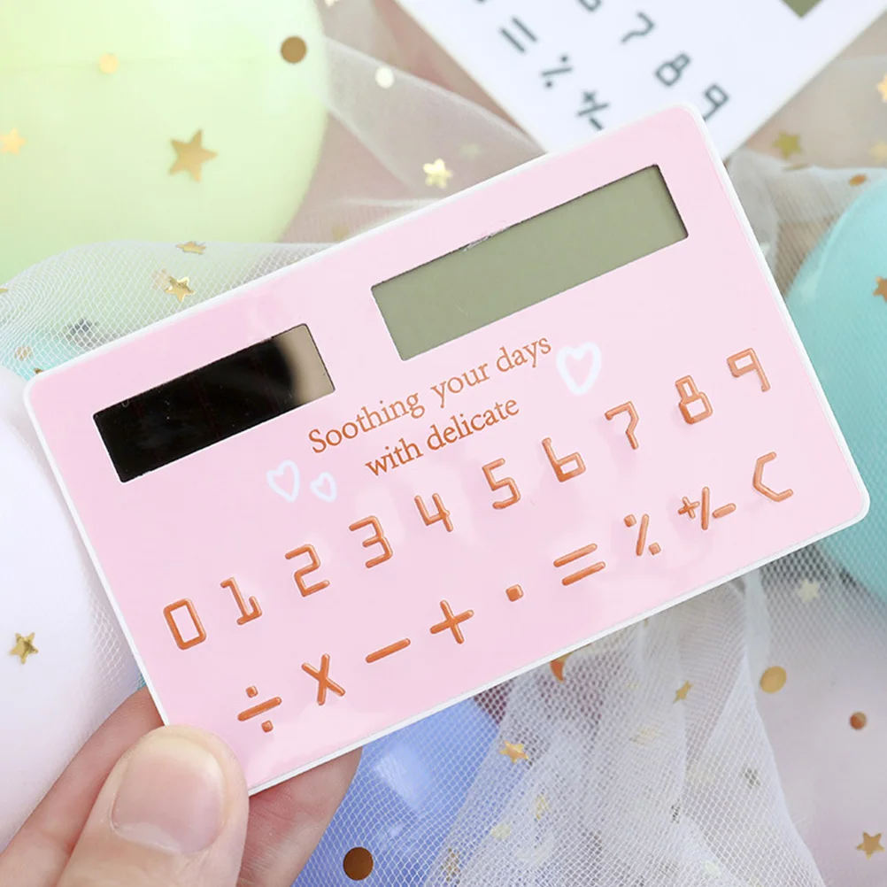 

2Pcs SolarCalculator PETMaterial UltraThin Lightweight Portable StudentGift CalculatingTool PocketSize Practical