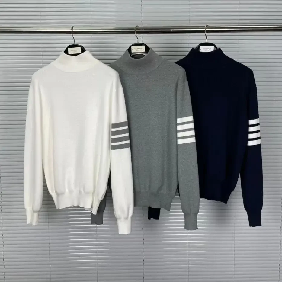 Factory Direct TB Tom Autumn/Winter New Polo/Turtle Neck Sweater For Men And Women Casual Comfortable Versatile Sweater