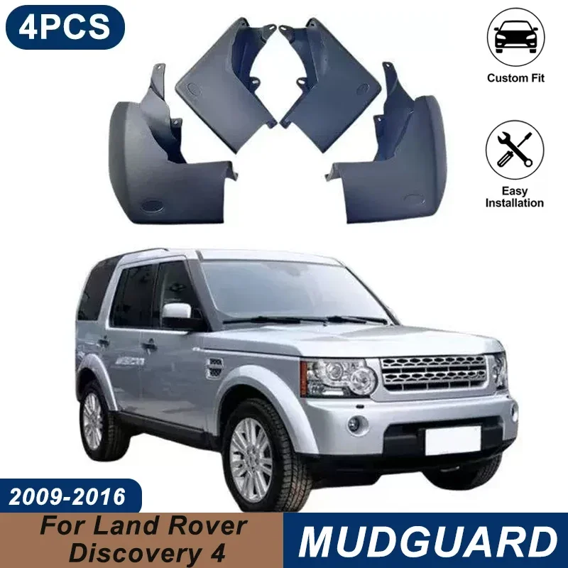 4PCS Car Mud Flaps For Land Rover Discovery 4 2009-2016 Waterproof Anti-Splash Fender Mudguards Auto Exterior Accessories