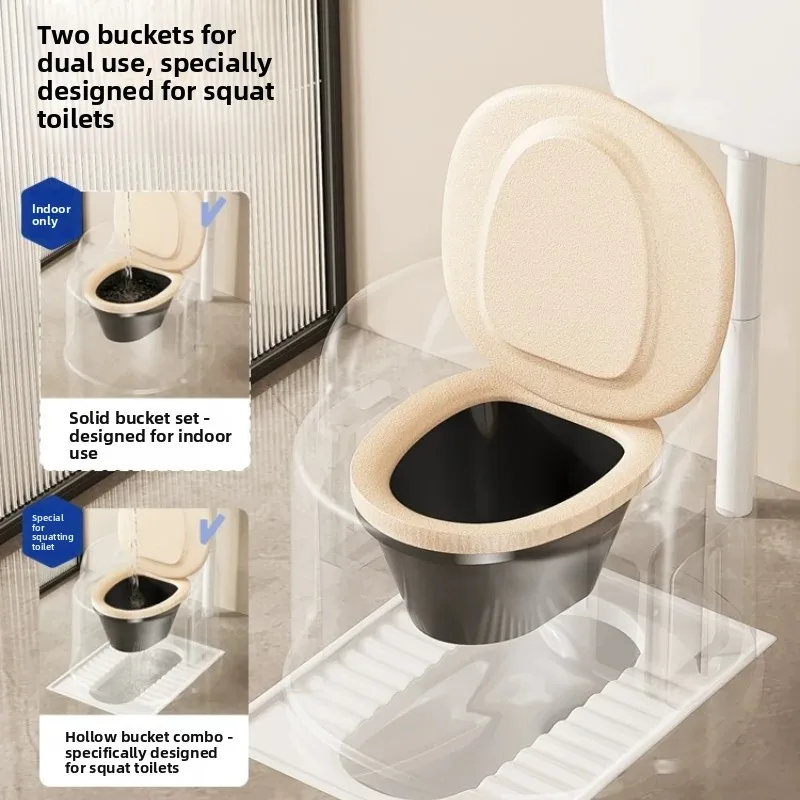EPP Multifunctional Toilet Stool Thickened Portable Bathroom Stool for Kids Adults Eco-Friendly Bathroom Chair Bedside Commode