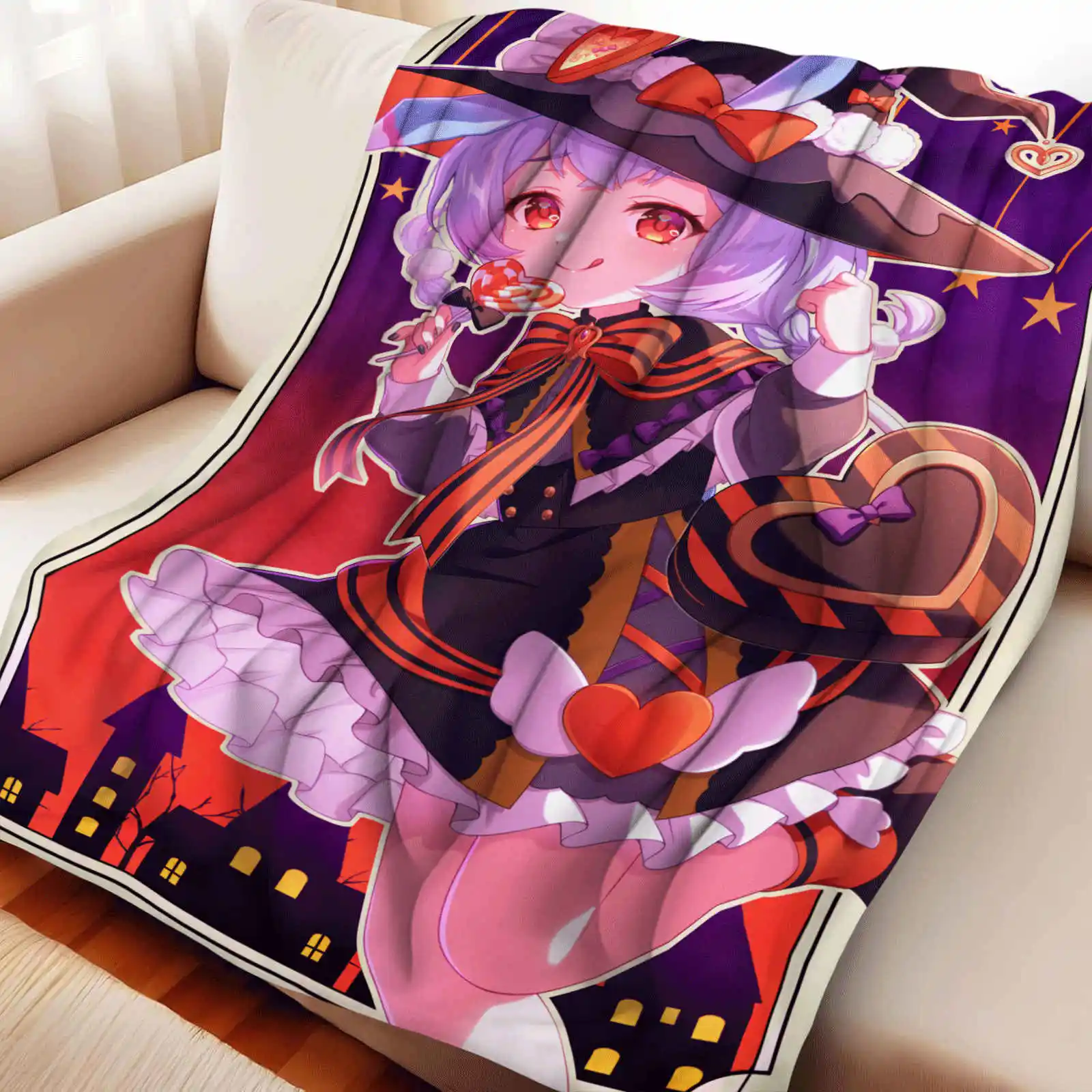 原神インパクト シーウィン フランネルブランケット 冬用暖かい寝具 スローカバー 女の子 男の子用 ソファチェア ノベルティベッドスプレッド ソファ用