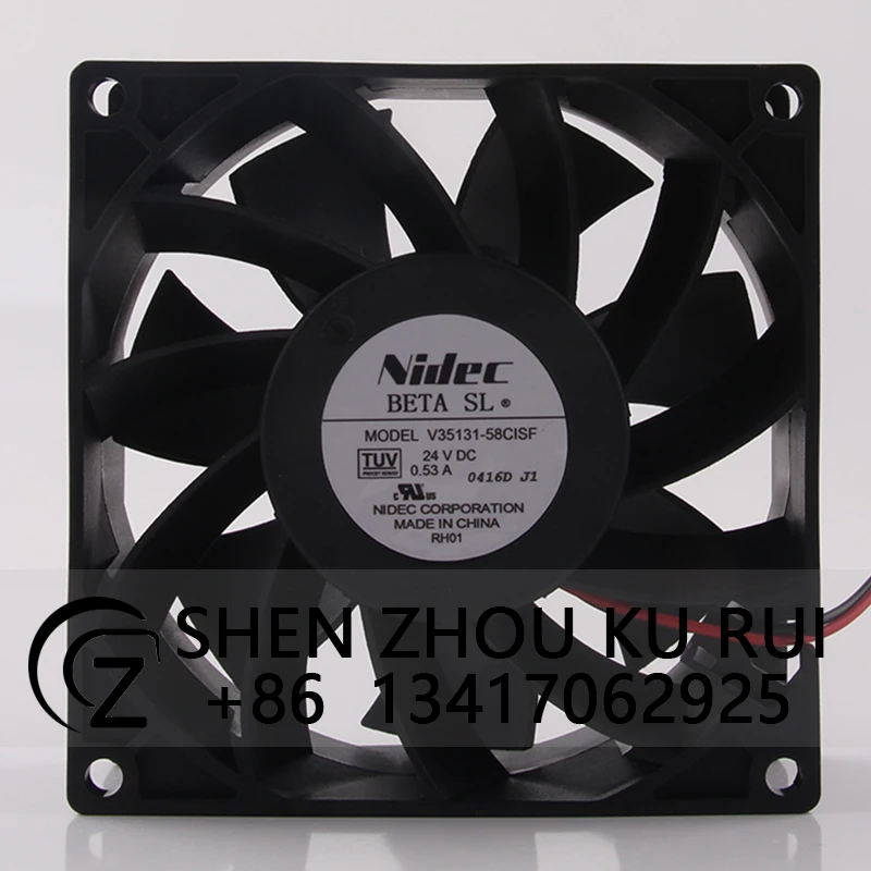 Case Fan Dual Ball Bearing for Nidec V35131-58CISF 90X90X38MM 24V 0.53MA 9038 3-Wire Inverter High Air Volume Cooling Fan