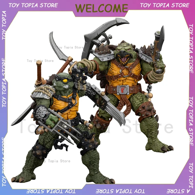 JOYTOY 1/18 Ninja Turtles TMNT Slash Tokka Action Figure Figurine Figures Model Anime Toys Statue Desktop Decor Collection Gift