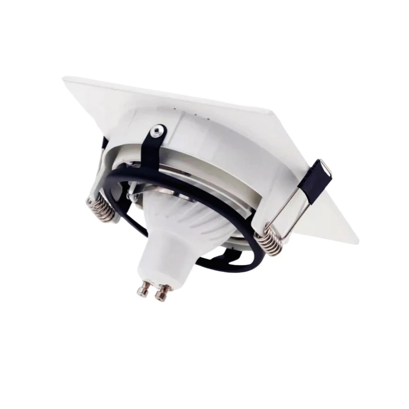 Einbau-Doppelkopf-LED-Downlight-Montagerahmen GU10/MR16, runder/quadratischer Lampenhalter, Deckenstrahler, Halterung, Basiszubehör