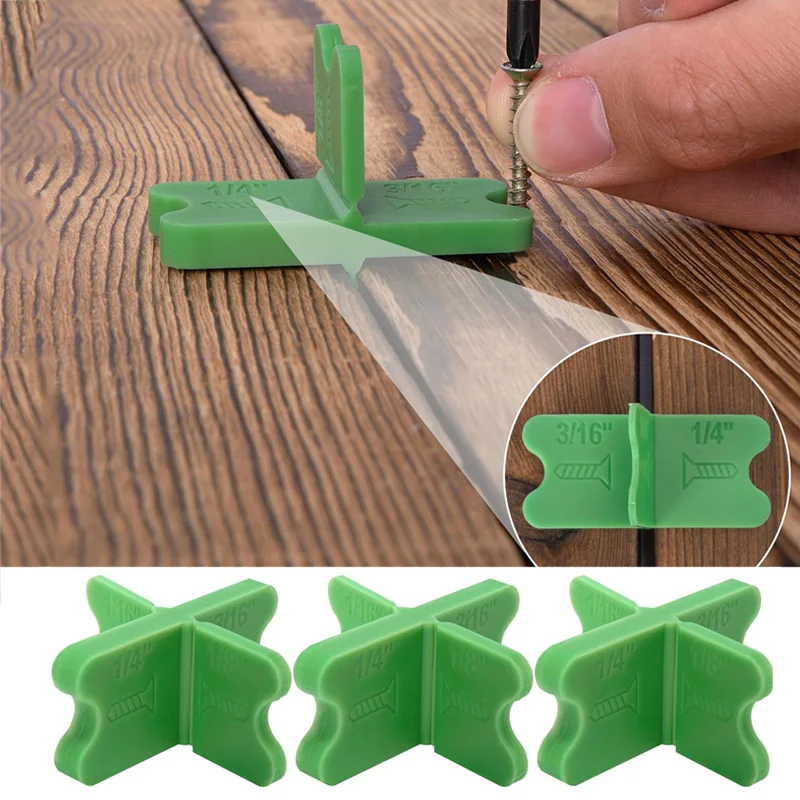 

2/4Pcs 4 Thicknesses Deck Spacer Tool Green 1/16" 1/8" 3/16" 1/4" Deck Gasket Plastic Positioning Clip Floor Seam Width
