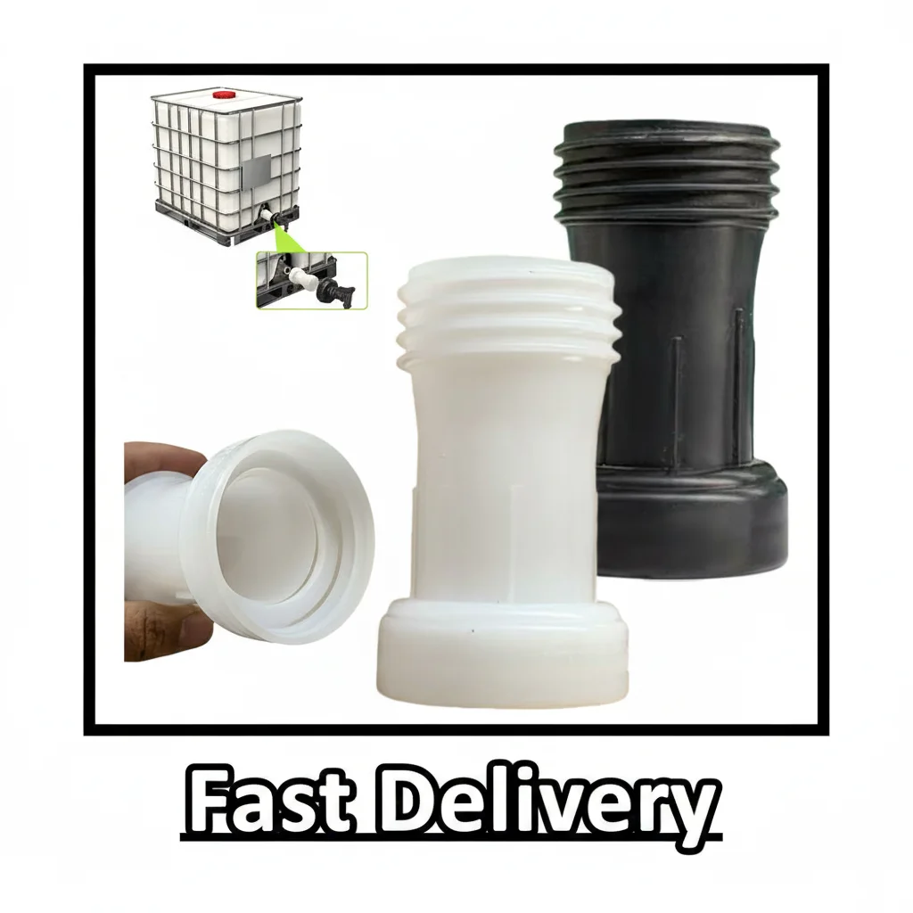 1/2PCS IBC Tote Tank Drain Extension Adapter, 60mm Threaded Outlet Extension Pipe For Water Outlet Extension Pipe Accessories