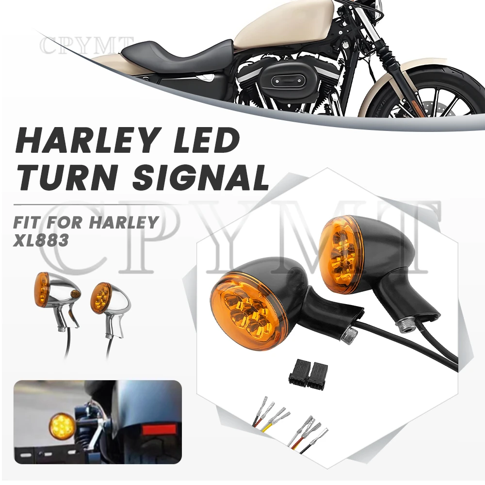 

1992-up Motorcycle Amber LED Turn Signal Indicator Light Fit For Harley Sportster XL 883 1200