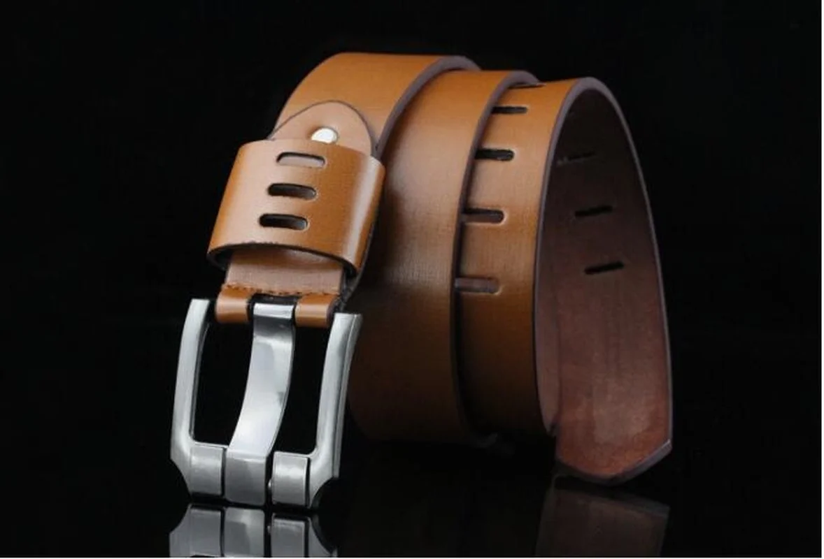 Cinto de couro de luxo dos homens novos Pin Buckle Cintos Homens Liga Fivela Moda Masculino Vintage Cintura Cinta De Couro Pu Macio 110cm