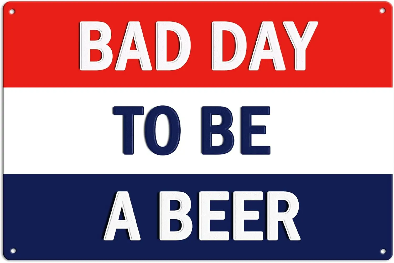 Funny Beer Signs - Bad Day to Be a Tin Sign, Wall Art for Lovers, Home Bar Decor, Vintage Metal Man Cave -alumin