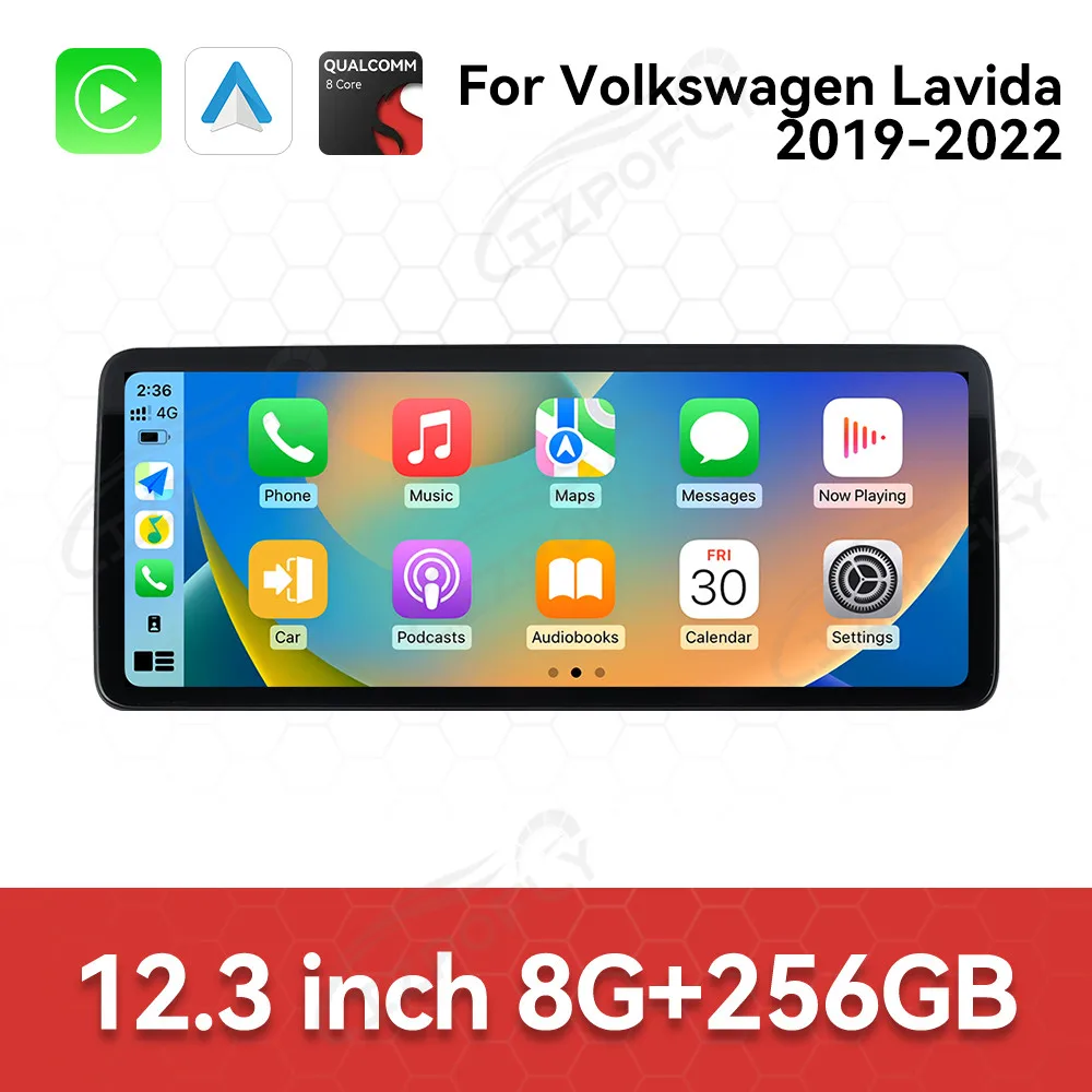 

Wireless Carplay 12.3 Inch HD Screen Android 13 For VOIkswagen Lavida 2019-2022 Car Multimedia Player GPS Navigation Car Radio