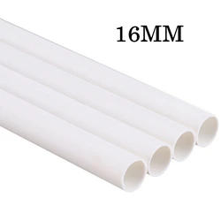 2pcs 16MM Plastic PVC White Pipe 49-50cm Length Garden Irrigation Accessories Tube Aquarium Tank DIY Fitting Water Supplies
