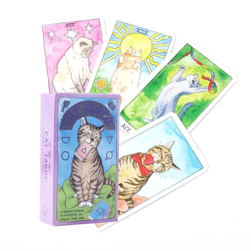 New Tarot Cards Oracles Deck Mysterious Divination Cat Tarot Deck