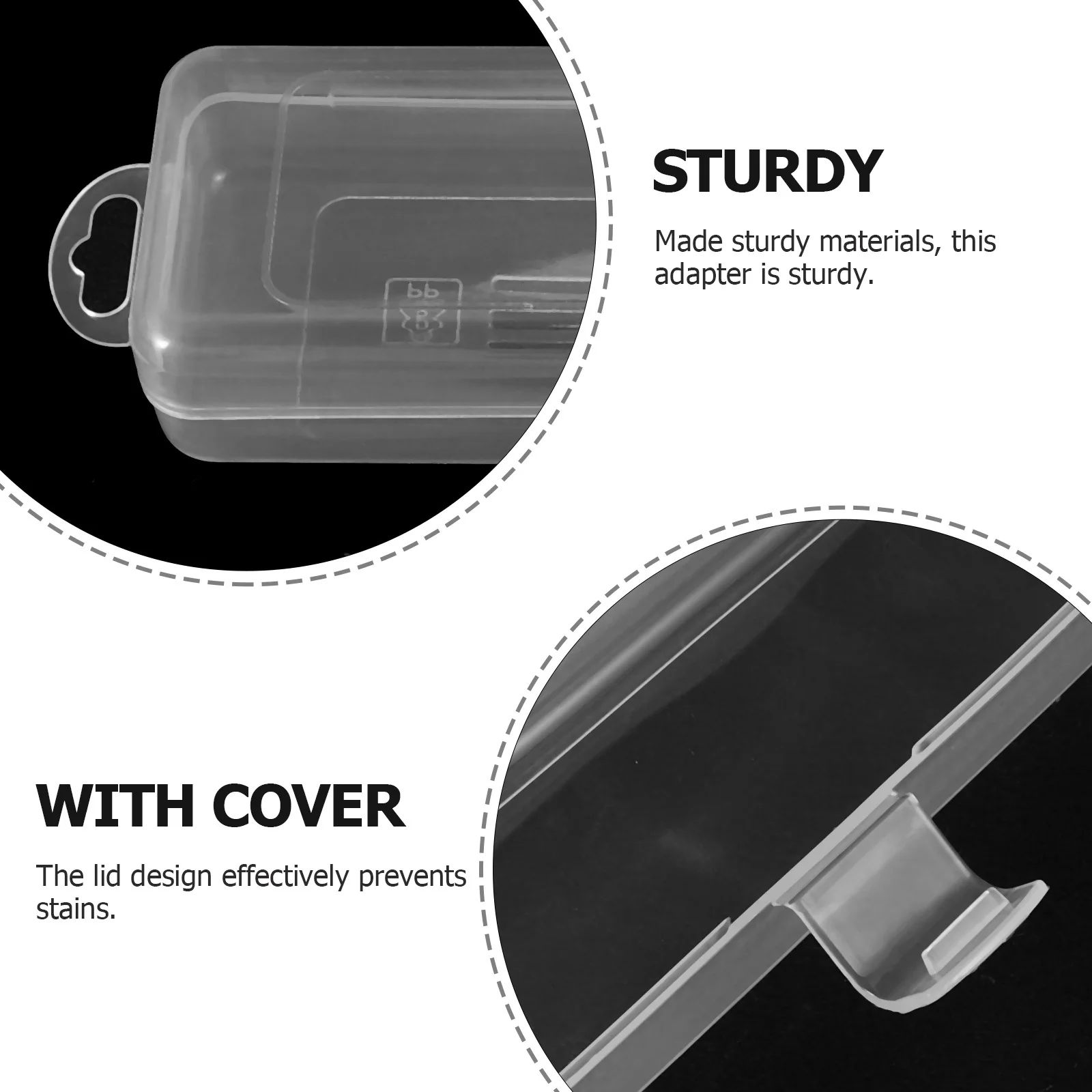 Soporte portátil para brochas de maquillaje, organizador transparente con tapa, caja de almacenamiento de viaje para lápiz de cejas, colorete, sombra de ojos, 2 uds.