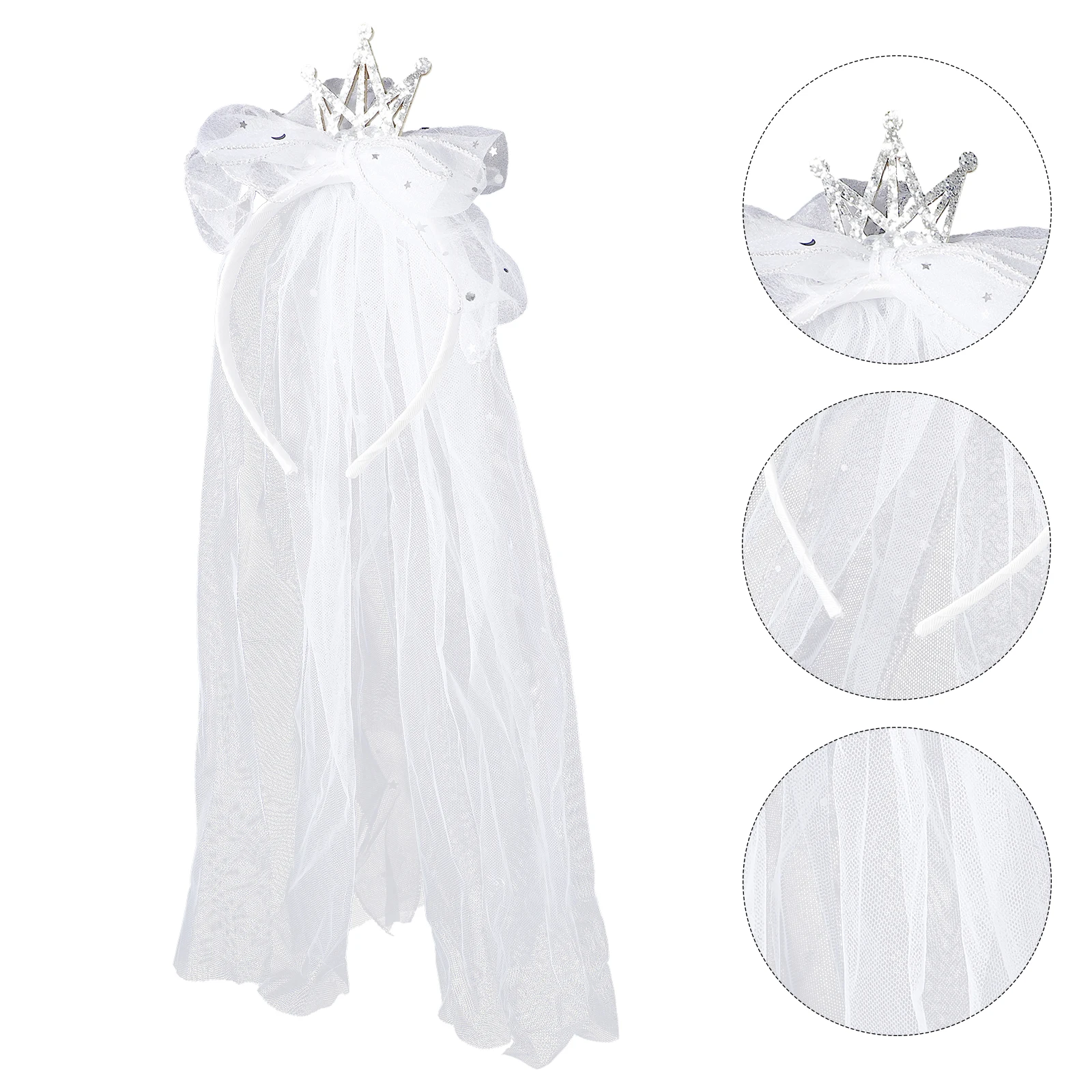 

Girls Crown Hairb Princess Mesh Headb 35g Birthday Party Sequins Hoops Alloy Toddler Tiara Accessories Hair Care Styling