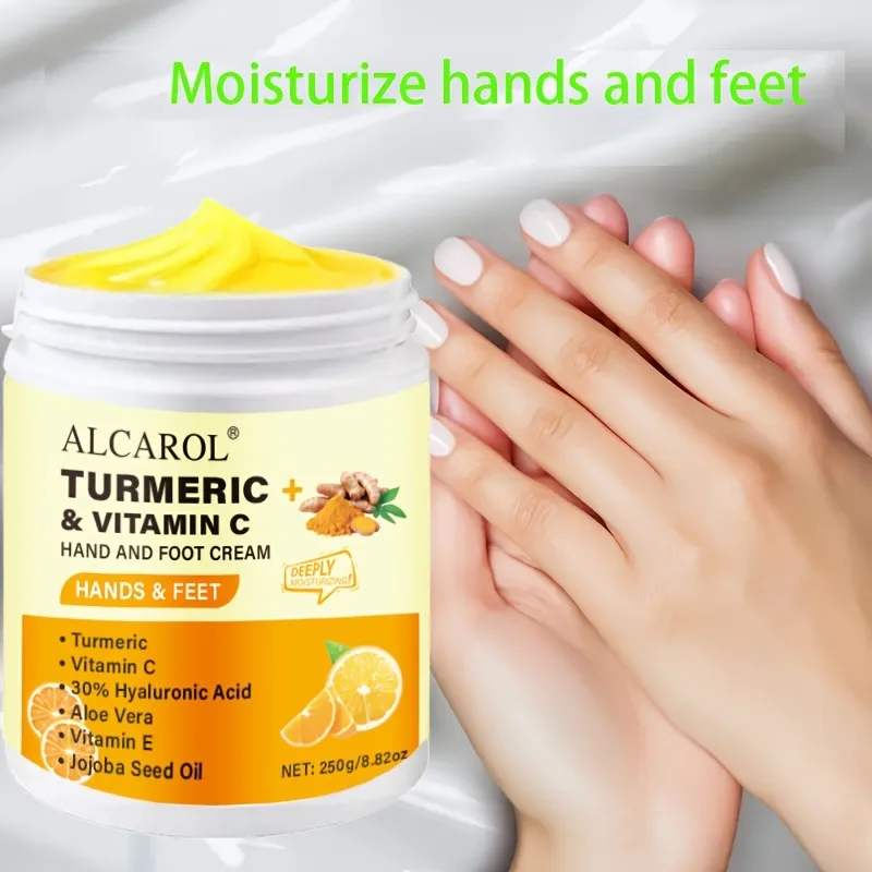 

Turmeric Hand Foot Cream 250g Vitamin C Anti Crack Dead Skin Remover Foot Care
