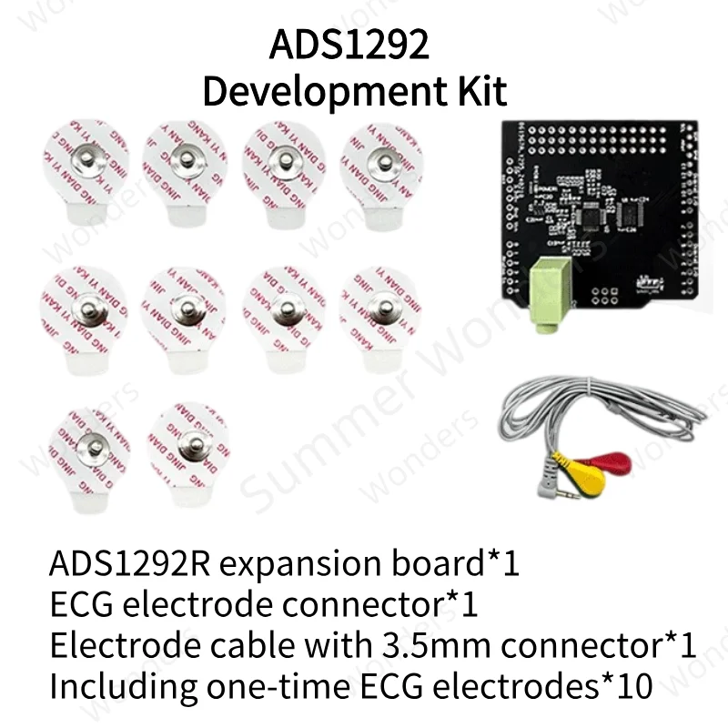 Imagem -06 - Módulo Ecg Arduino Monitor Frequência Cardíaca Respiratória Coleção de Impedância Kit de Desenvolvimento de Microcontroladores Ads1292