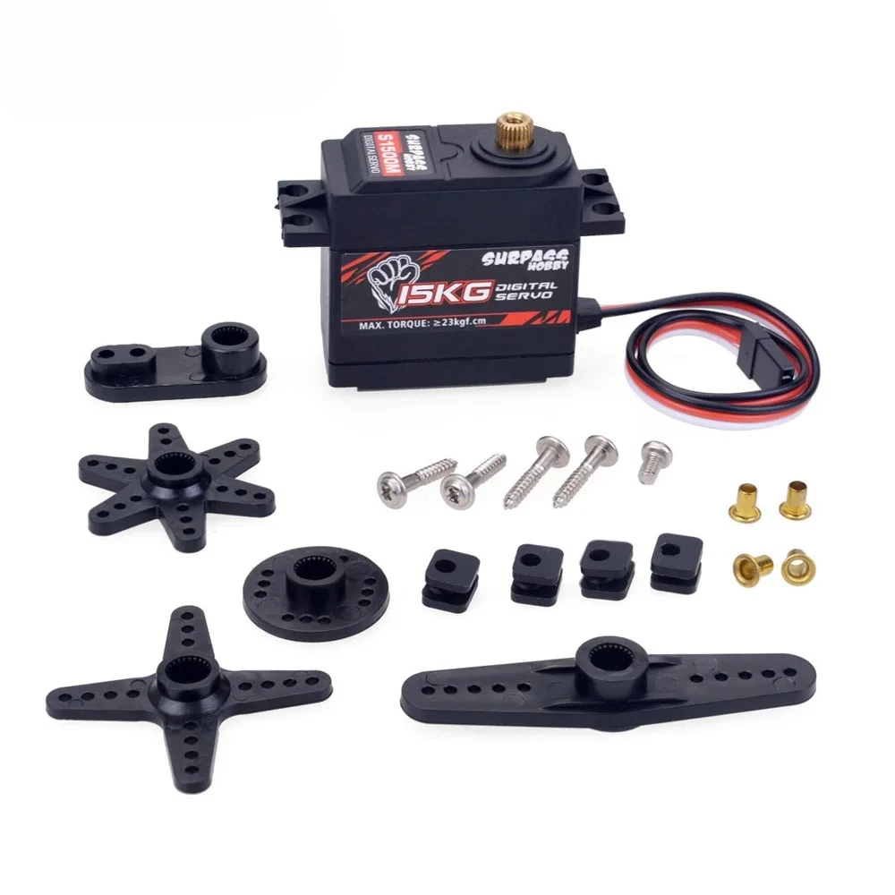 

RC Car Servo SURPASS Hobby S1500M 15KG Metal Gear Servo Digital Servo for 1/10 1/8 High-Speed RC Car /Aircraft RC Boat Model
