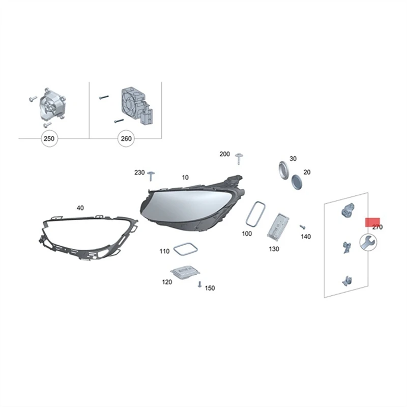 Front Headlight Bracket Repair Kit For Mercedes Benz E W213 W238 16-20 Head Light Holder Fixed Screw Replacement Accessories