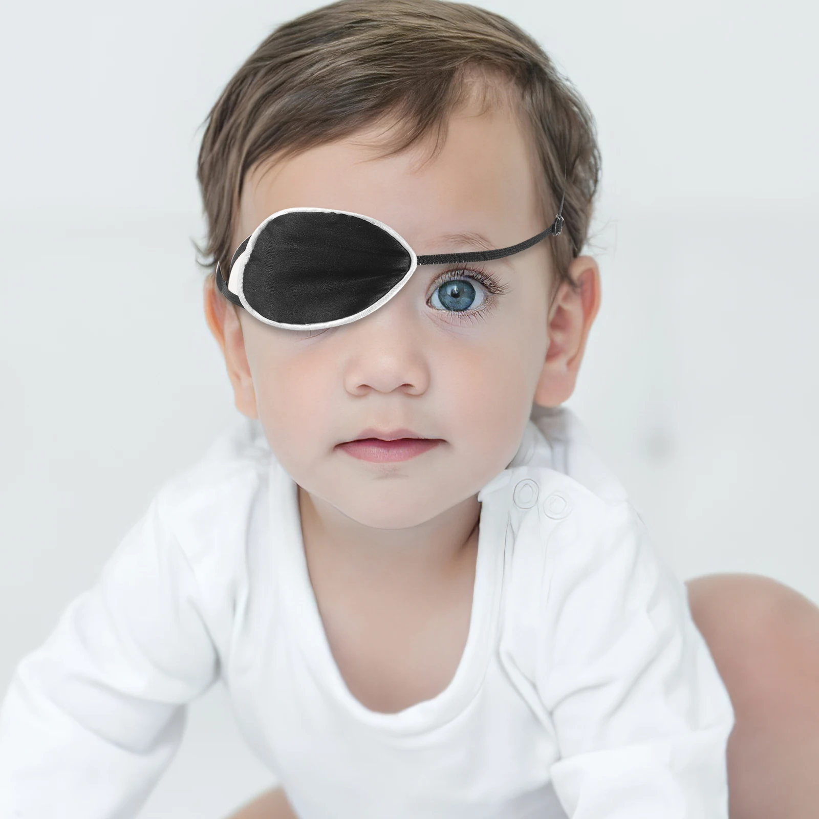 

Silk Pirate Cover Reusable Patches Men Women Lazy Eye Comfortable Elastic Strap Cartoon Design